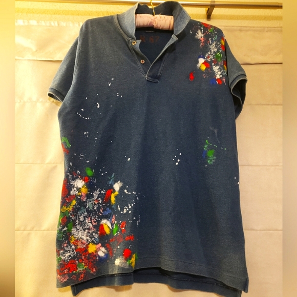 Polo Ralph Lauren Tops - Ralph Lauren Paint Splatter Polo